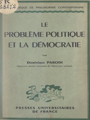 cover image of Le problème politique et la démocratie